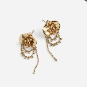 Madewell Orchid Dangle Chain Stud Earrings$42 polished bronze